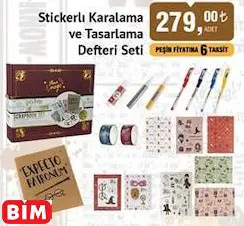HARRY POTTER STİCKERLI KARALAMA VE TASARLAMA DEFTERİ SETİ